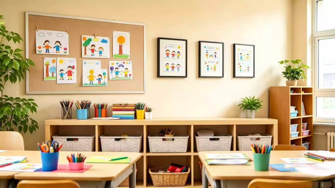 How to display student artwork with digital frames and wall space