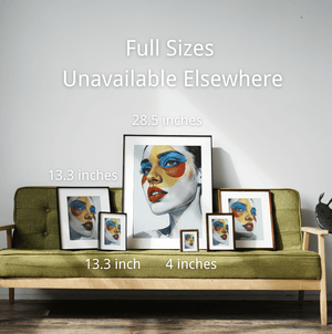 Kokonna 4" Spectra™ 6 Color E-ink Frame | Wireless AI Art (Solid Black Walnut)