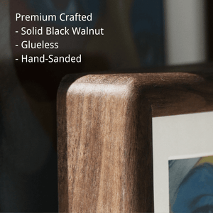 Kokonna 4" Spectra™ 6 Color E-ink Frame | Wireless AI Art (Solid Black Walnut)