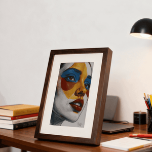 Kokonna 7.3" Spectra™ 6 Color E-ink Frame | Wireless AI Art (Solid Black Walnut)