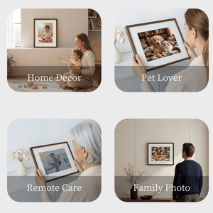 Kokonna Spectra™ 6 色电子墨水框架 |无线AI艺术（实心黑胡桃木）系列
